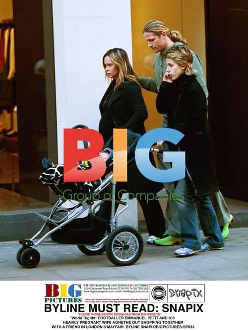 Emmanuel Petit and Pregnant Wife Shopping
