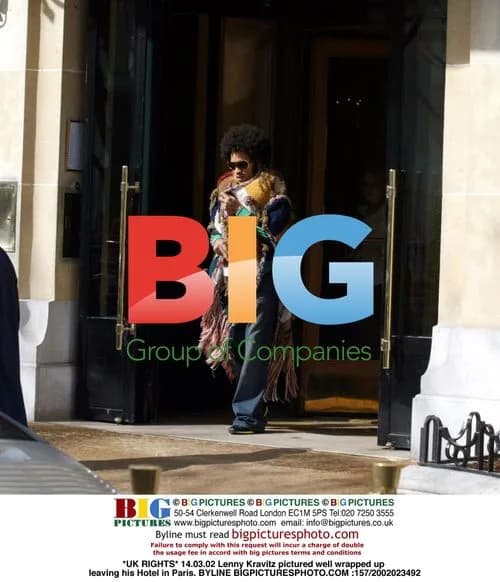 Lenny Kravitz Leaving Hotel in Paris