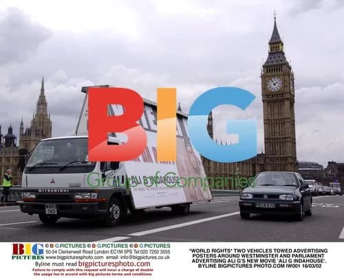Advertising vans for Ali G movie in Westminster