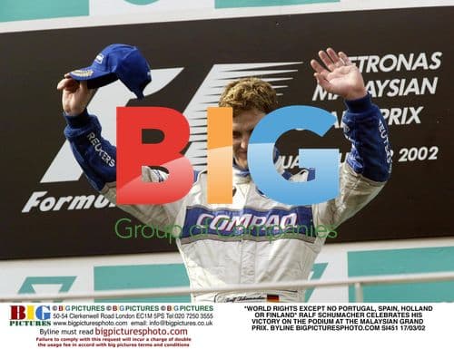 Ralf Schumacher Celebrates Malaysian GP Win