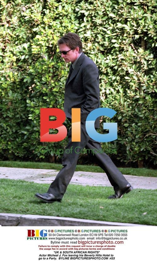 Micheal J. Fox leaving Beverly Hills Hotel