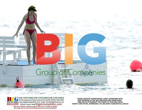 Cindy Crawford with Husband in Barbados