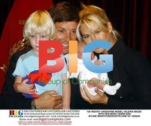 Valeria Mazza and newborn son