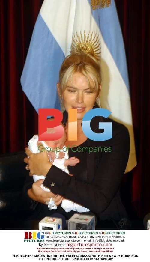 Valeria Mazza with Newly Born Son