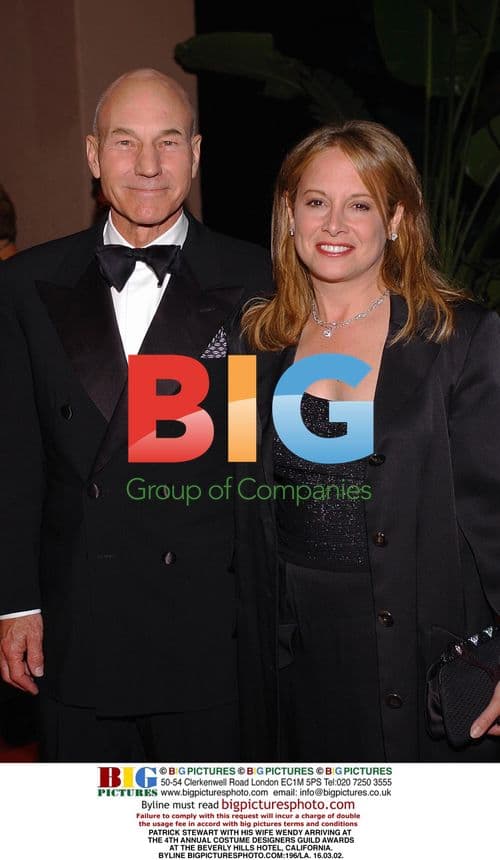Patrick Stewart and Wife Arrive at Costume Designers Guild Awards
