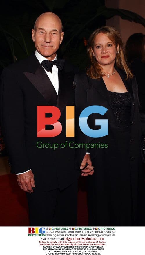 Patrick Stewart and wife at Costume Designers Guild Awards