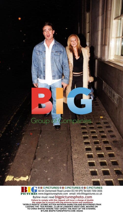 Atomic Kitten Natasha Hamilton and boyfriend Fran