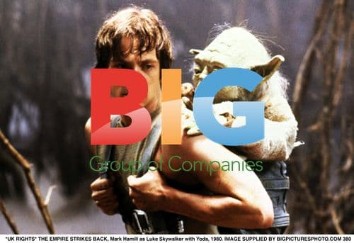 Mark Hamill as Luke Skywalker with Yoda, 1980