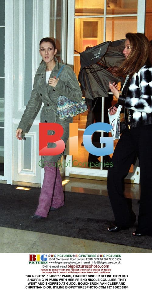 Celine Dion Shopping in Paris with Friend