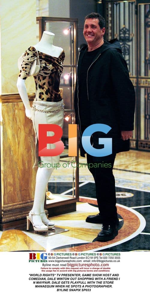 Dale Winton Shops with Friend in Mayfair