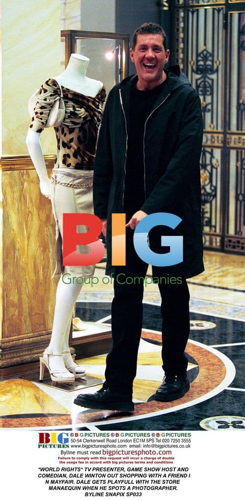 Dale Winton out shopping in Mayfair