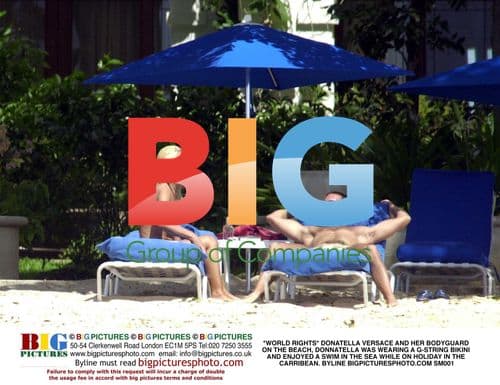 Donatella Versace on Caribbean Holiday