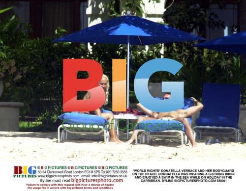 Donatella Versace on Beach Holiday