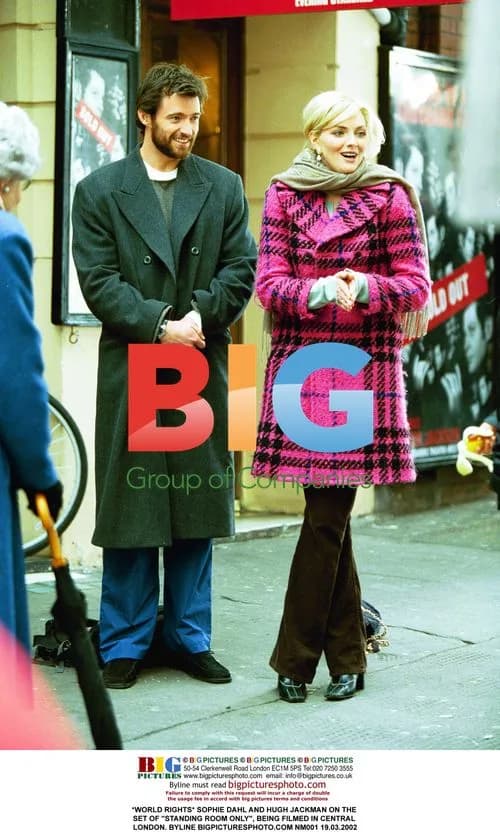 Sophie Dahl and Hugh Jackman on "Standing Room Only" set