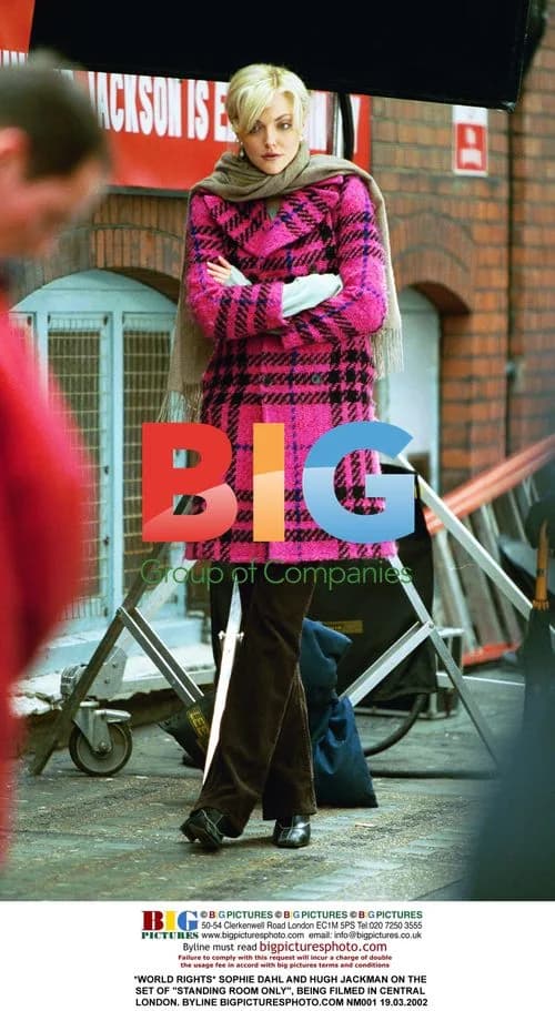 Sophie Dahl and Hugh Jackman on "Standing Room Only" set