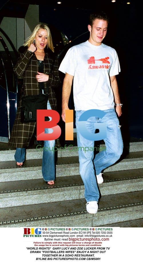 Gary Lucy and Zoe Lucker from "Footballers Wifes"