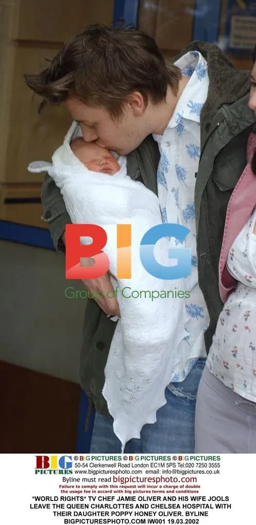 TV chef Jamie Oliver and wife Jools leave hospital with daughter