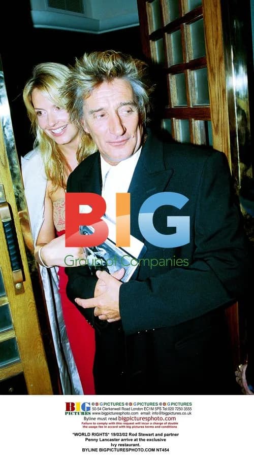Rod Stewart and Penny Lancaster arrive at Ivy