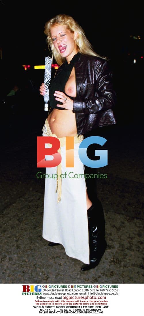 Model Georgina Law at Ali G Premiere