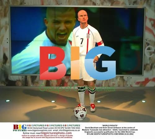 David Beckham and Sven Goran Eriksson at Madame Tussauds