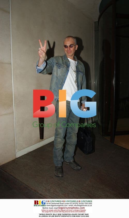 Billy Bob Thornton Leaves the Met Bar in London