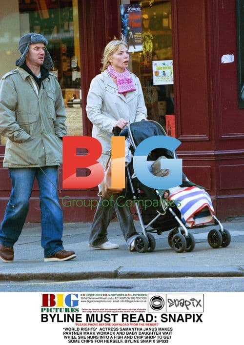 Actress Samantha Janus gets fish and chips