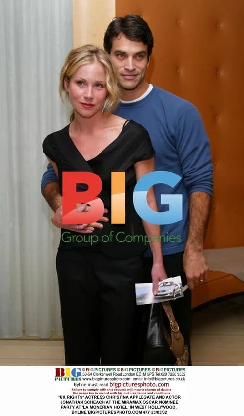 Christina Applegate and Jonathan Scheach at Miramax Oscar Party