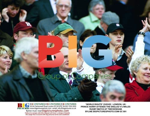 Prince Harry at England vs Wales rugby match