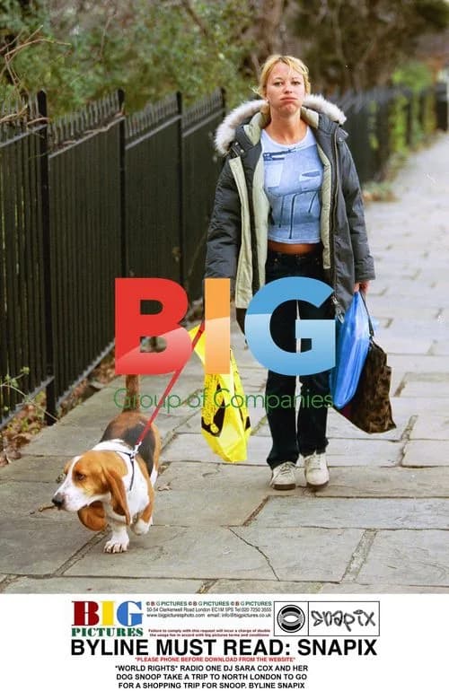 Sara Cox and Dog Snoop Go Shopping in North London