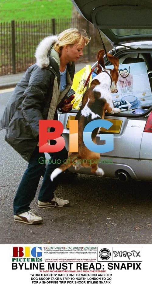 Radio DJ Sara Cox and Dog Snoop Go Shopping