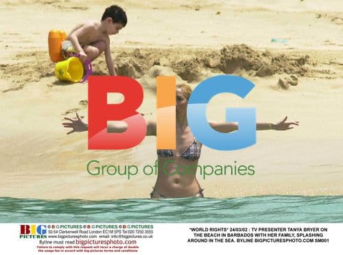 TV Presenter Tanya Bryer on Barbados Beach