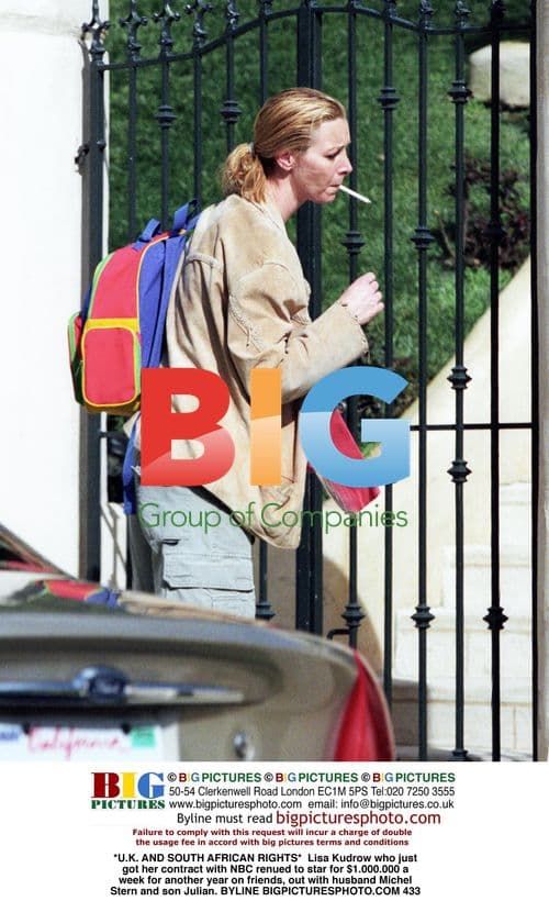 Lisa Kudrow out with husband and son