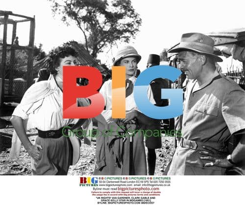 Ava Gardner, Clark Gable and Grace Kelly in Mogambo