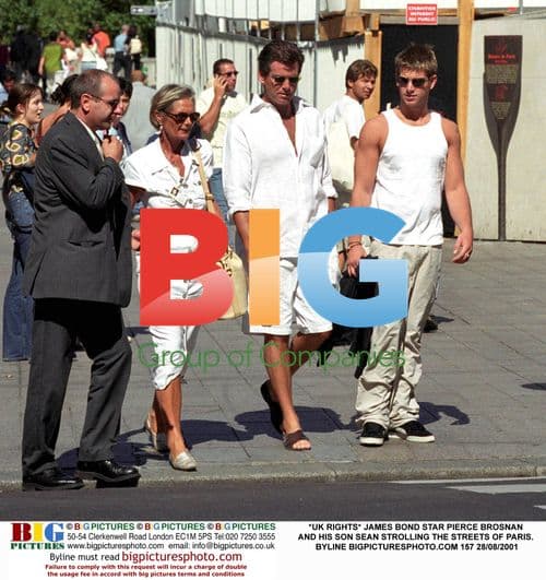 Pierce Brosnan and son Sean in Paris