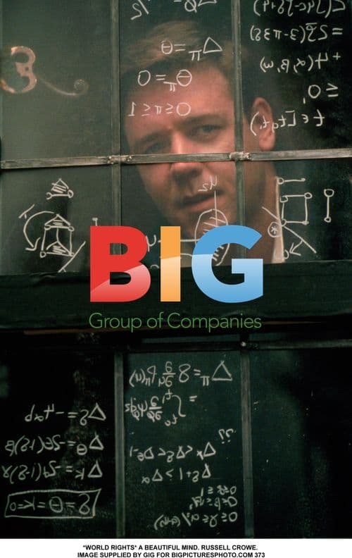 Russell Crowe on "A Beautiful Mind" Set