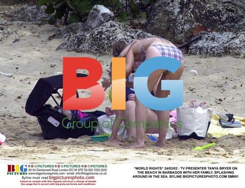 TV presenter Tanya Bryer in Barbados with family