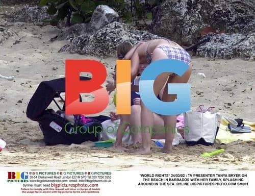 TV presenter Tanya Bryer in Barbados with family