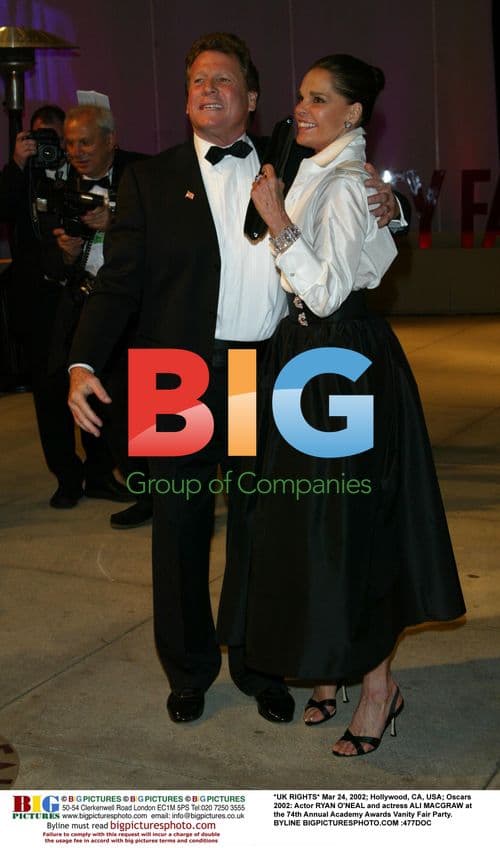 Ryan O'Neal and Ali MacGraw at Oscars 2002 Vanity Fair Party