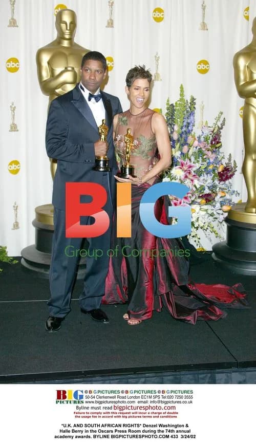 Denzel & Halle at 74th Oscars Press Room