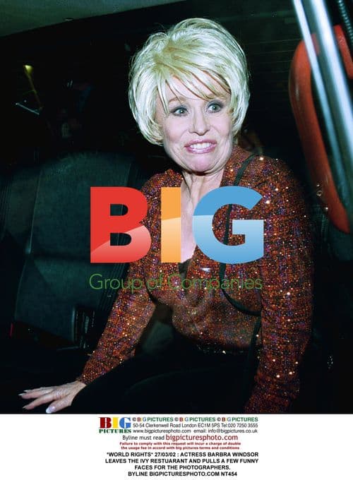 Barbra Windsor Leaves The Ivy
