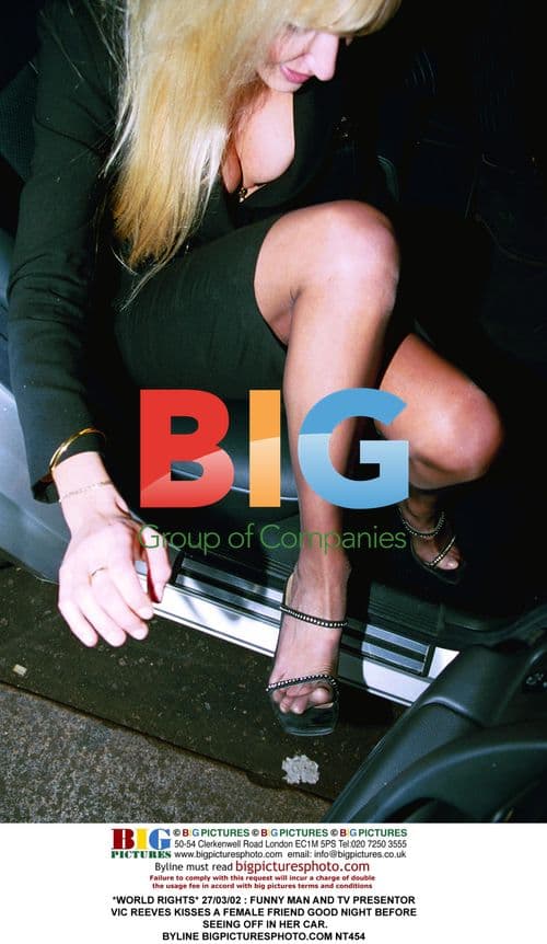 Vic Reeves Kisses Female Friend Goodnight