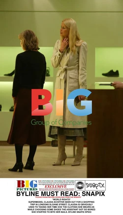Claudia Schiffer Shopping in London