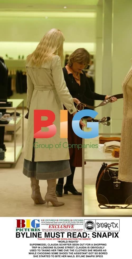Claudia Schiffer Shopping in London