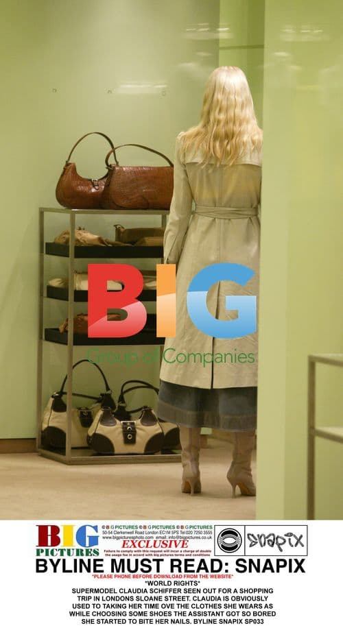 Claudia Schiffer spotted shopping in London