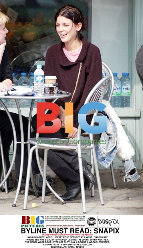 Model Liberty Ross at West London Cafe