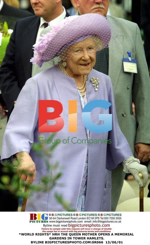 Queen Mother Opens Memorial Gardens