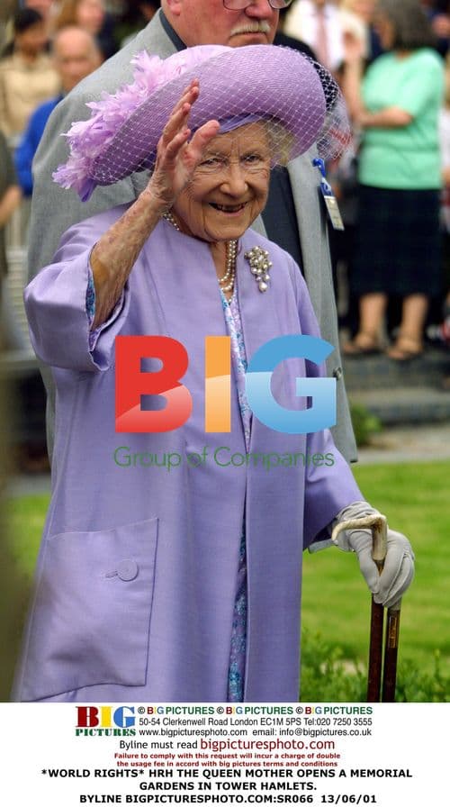 Queen Mother Opens Memorial Gardens