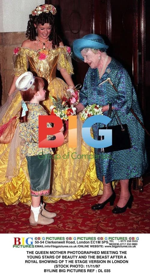 Queen Mother Meets Beauty and Beast Stars