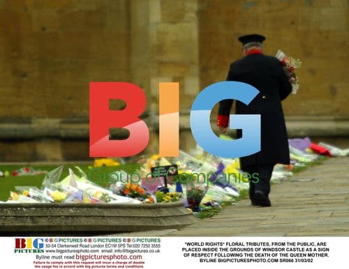Floral tributes placed at Windsor Castle