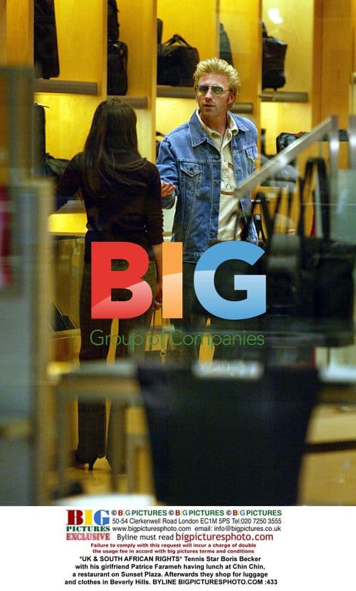 Boris Becker and Girlfriend Lunch and Shop